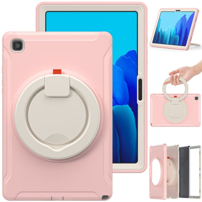 Shockproof TPU + PC Protective Case with 360 Degree Rotation Foldable Handle Grip Holder & Pen Slot For Samsung Galaxy Tab A7 10.4 2020 T500(Cherry Blossoms Pink) - Other Galaxy Tab PC by buy2fix | Online Shopping UK | buy2fix
