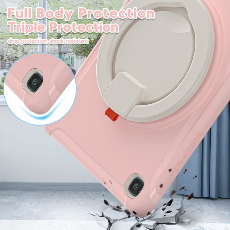 Shockproof TPU + PC Protective Case with 360 Degree Rotation Foldable Handle Grip Holder & Pen Slot For Samsung Galaxy Tab A7 10.4 2020 T500(Cherry Blossoms Pink) - Other Galaxy Tab PC by buy2fix | Online Shopping UK | buy2fix