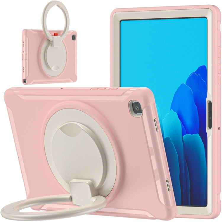 Shockproof TPU + PC Protective Case with 360 Degree Rotation Foldable Handle Grip Holder & Pen Slot For Samsung Galaxy Tab A7 10.4 2020 T500(Cherry Blossoms Pink) - Other Galaxy Tab PC by buy2fix | Online Shopping UK | buy2fix
