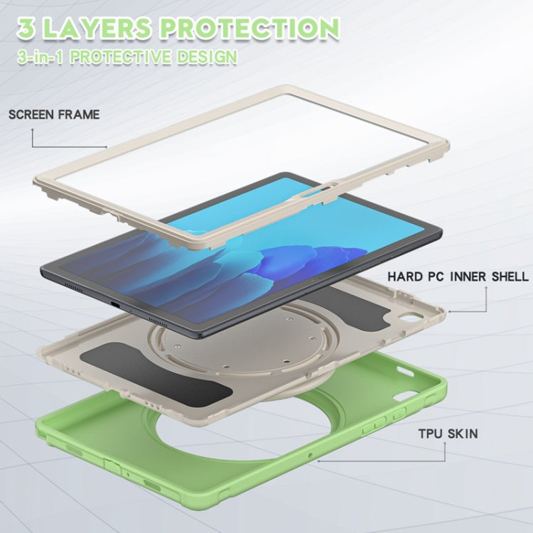 Shockproof TPU + PC Protective Case with 360 Degree Rotation Foldable Handle Grip Holder & Pen Slot For Samsung Galaxy Tab A7 10.4 2020 T500(Matcha Green) - Other Galaxy Tab PC by buy2fix | Online Shopping UK | buy2fix