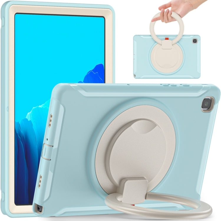 Shockproof TPU + PC Protective Case with 360 Degree Rotation Foldable Handle Grip Holder & Pen Slot For Samsung Galaxy Tab A7 10.4 2020 T500(Ice Crystal Blue) - Other Galaxy Tab PC by buy2fix | Online Shopping UK | buy2fix