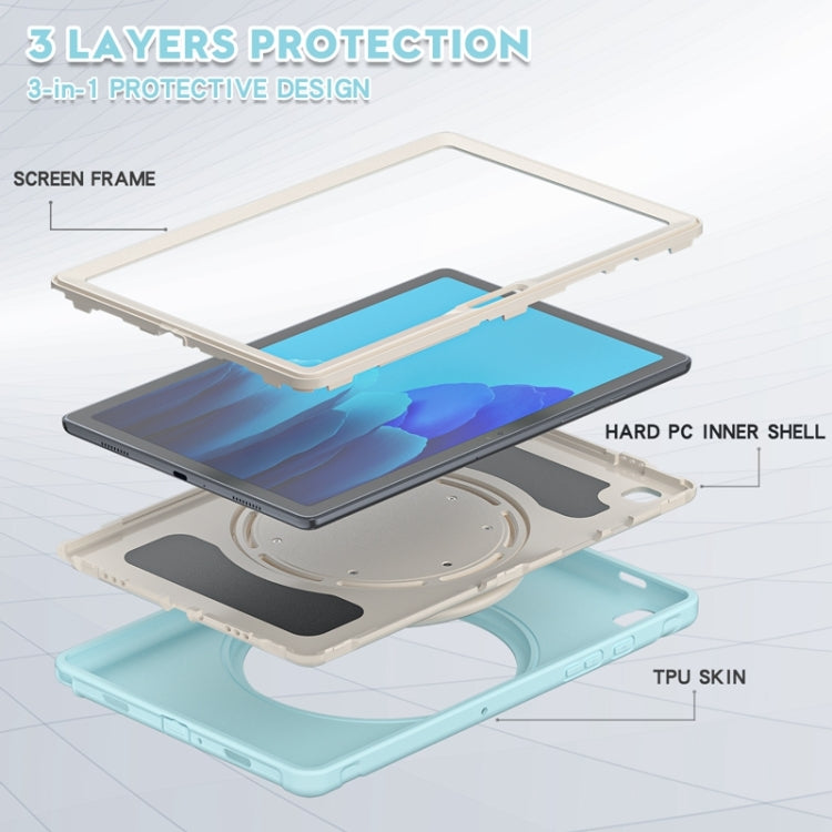 Shockproof TPU + PC Protective Case with 360 Degree Rotation Foldable Handle Grip Holder & Pen Slot For Samsung Galaxy Tab A7 10.4 2020 T500(Ice Crystal Blue) - Other Galaxy Tab PC by buy2fix | Online Shopping UK | buy2fix