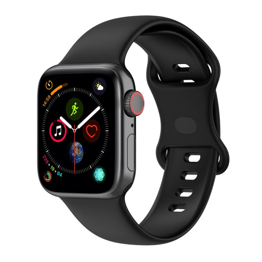 Large Size Silicone Watch Band For Apple Watch Ultra 49mm & Ultra 2 49mm / Series 9&8&7 45mm / SE 3&SE 2&6&SE&5&4 44mm / 3&2&1 42mm(Black) by buy2fix