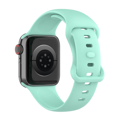 Large Size Silicone Watch Band For Apple Watch Series Series 9&8&7 41mm / SE 3&SE 2&6&SE&5&4 40mm / 3&2&1 38mm(Teal) - Watch Bands by buy2fix | Online Shopping UK | buy2fix