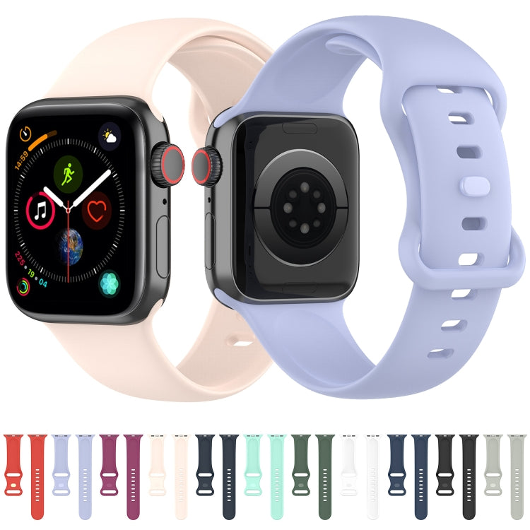 Large Size Silicone Watch Band For Apple Watch Series Series 9&8&7 41mm / SE 3&SE 2&6&SE&5&4 40mm / 3&2&1 38mm(Red) - Watch Bands by buy2fix | Online Shopping UK | buy2fix