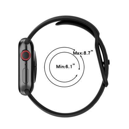 Large Size Silicone Watch Band For Apple Watch Series Series 9&8&7 41mm / SE 3&SE 2&6&SE&5&4 40mm / 3&2&1 38mm(Violet) by buy2fix