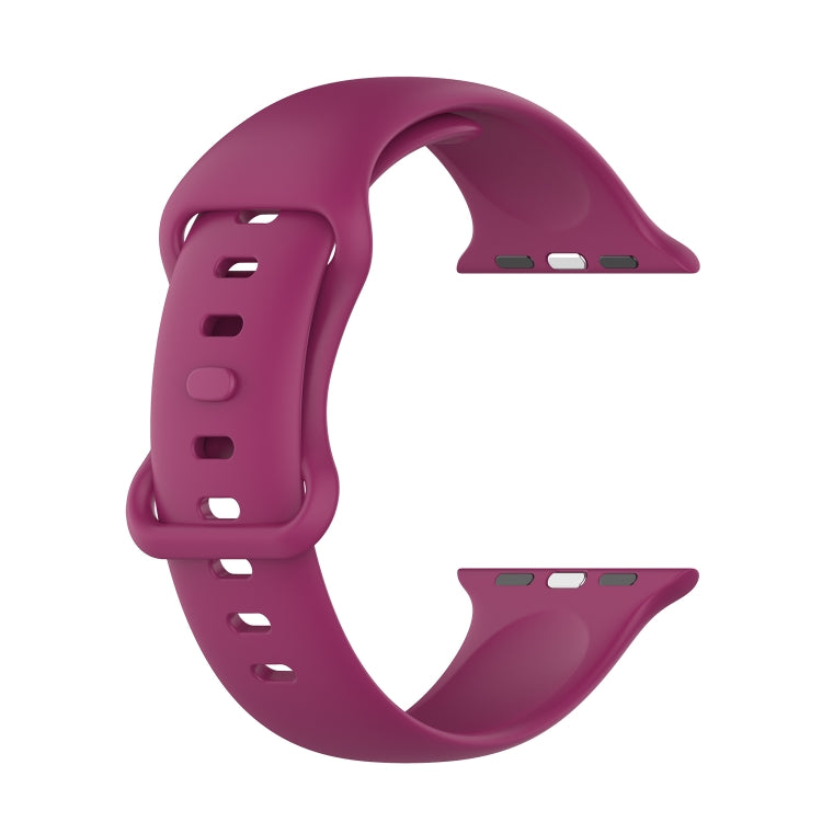 Small Size Silicone Watch Band For Apple Watch Ultra 49mm& Ultra 2 49mm / Series 9&8&7 45mm / SE 3&SE 2&6&SE&5&4 44mm / 3&2&1 42mm(Red Wine) by buy2fix