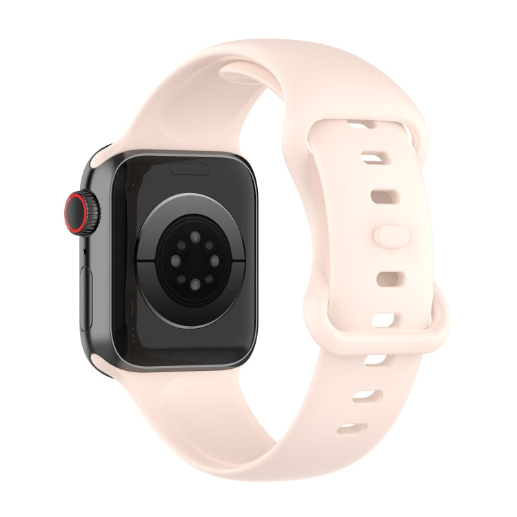 Small Size Silicone Watch Band For Apple Watch Ultra 49mm& Ultra 2 49mm / Series 9&8&7 45mm / SE 3&SE 2&6&SE&5&4 44mm / 3&2&1 42mm(Sand Pink) by buy2fix