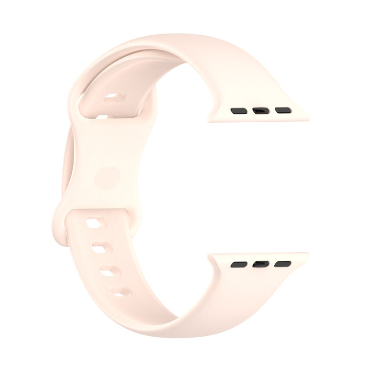 Small Size Silicone Watch Band For Apple Watch Ultra 49mm& Ultra 2 49mm / Series 9&8&7 45mm / SE 3&SE 2&6&SE&5&4 44mm / 3&2&1 42mm(Sand Pink) by buy2fix