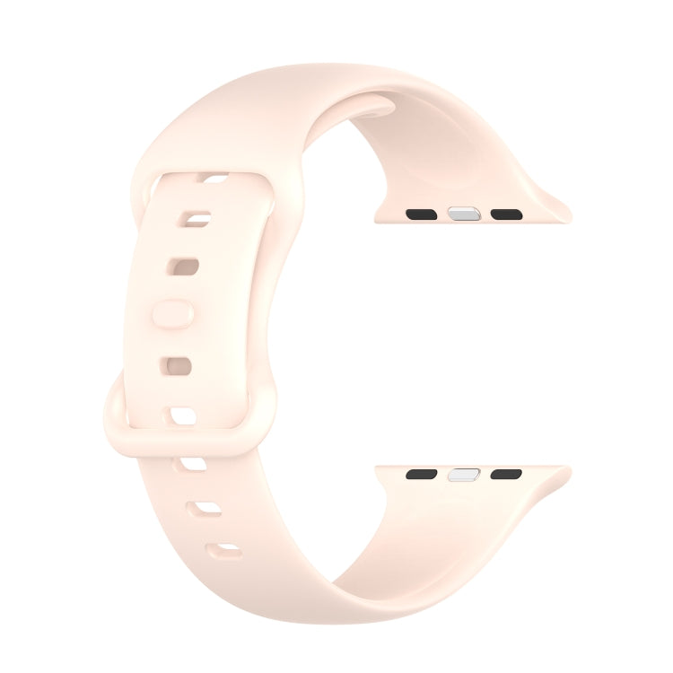 Small Size Silicone Watch Band For Apple Watch Ultra 49mm& Ultra 2 49mm / Series 9&8&7 45mm / SE 3&SE 2&6&SE&5&4 44mm / 3&2&1 42mm(Sand Pink) by buy2fix