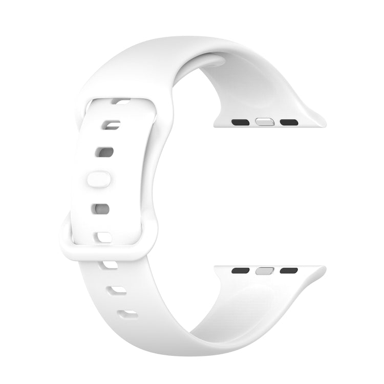 Small Size Silicone Watch Band For Apple Watch Ultra 49mm& Ultra 2 49mm / Series 9&8&7 45mm / SE 3&SE 2&6&SE&5&4 44mm / 3&2&1 42mm(White) by buy2fix