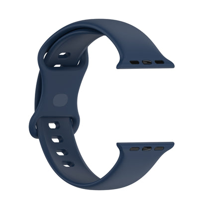 Small Size Silicone Watch Band For Apple Watch Ultra 49mm& Ultra 2 49mm / Series 9&8&7 45mm / SE 3&SE 2&6&SE&5&4 44mm / 3&2&1 42mm(Navy Blue) by buy2fix