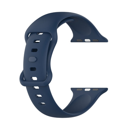 Small Size Silicone Watch Band For Apple Watch Ultra 49mm& Ultra 2 49mm / Series 9&8&7 45mm / SE 3&SE 2&6&SE&5&4 44mm / 3&2&1 42mm(Navy Blue) by buy2fix