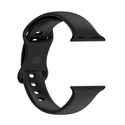 Small Size Silicone Watch Band For Apple Watch Ultra 49mm& Ultra 2 49mm / Series 9&8&7 45mm / SE 3&SE 2&6&SE&5&4 44mm / 3&2&1 42mm(Black) by buy2fix