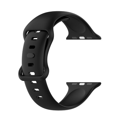 Small Size Silicone Watch Band For Apple Watch Ultra 49mm& Ultra 2 49mm / Series 9&8&7 45mm / SE 3&SE 2&6&SE&5&4 44mm / 3&2&1 42mm(Black) by buy2fix