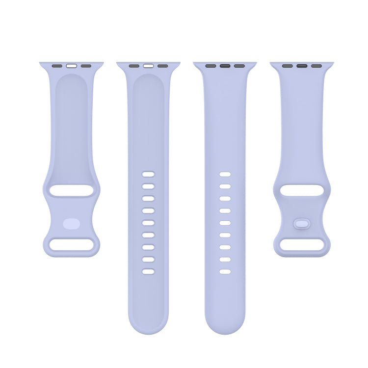 Small Size Silicone Watch Band For Apple Watch Series 9&8&7 41mm / SE 3&SE 2&6&SE&5&4 40mm / 3&2&1 38mm(Violet) by buy2fix