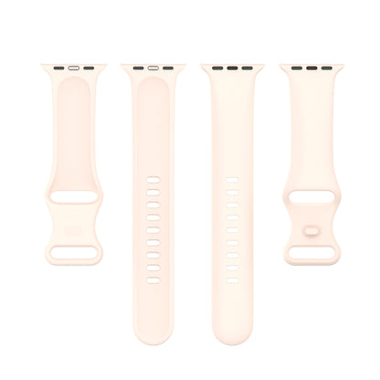 Small Size Silicone Watch Band For Apple Watch Series 9&8&7 41mm / SE 3&SE 2&6&SE&5&4 40mm / 3&2&1 38mm(Sand Pink) by buy2fix