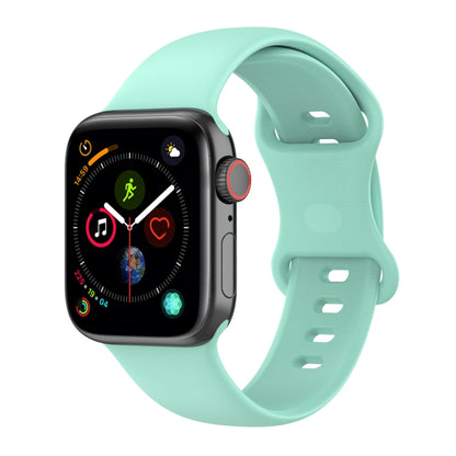 Small Size Silicone Watch Band For Apple Watch Series 9&8&7 41mm / SE 3&SE 2&6&SE&5&4 40mm / 3&2&1 38mm(Teal) by buy2fix