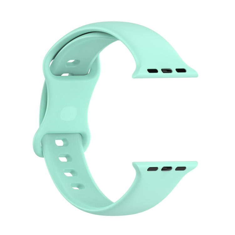 Small Size Silicone Watch Band For Apple Watch Series 9&8&7 41mm / SE 3&SE 2&6&SE&5&4 40mm / 3&2&1 38mm(Teal) by buy2fix