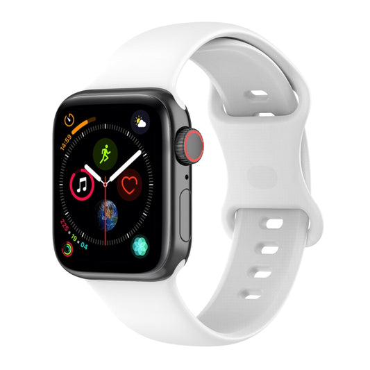 Small Size Silicone Watch Band For Apple Watch Series 9&8&7 41mm / SE 3&SE 2&6&SE&5&4 40mm / 3&2&1 38mm(White) by buy2fix