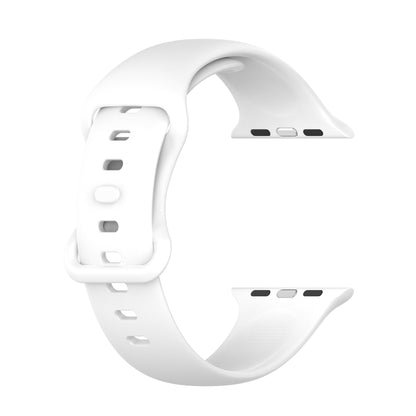 Small Size Silicone Watch Band For Apple Watch Series 9&8&7 41mm / SE 3&SE 2&6&SE&5&4 40mm / 3&2&1 38mm(White) by buy2fix