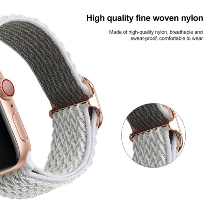 Wave Texture Nylon Watch Band For Apple Watch Ultra 49mm&Watch Ultra 2 49mm / Series 9&8&7 45mm / SE 3&SE 2&6&SE&5&4 44mm / 3&2&1 42mm(Seashell) by buy2fix