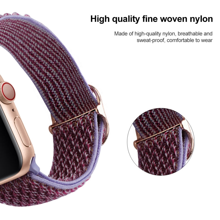Wave Texture Nylon Watch Band For Apple Watch Ultra 49mm&Watch Ultra 2 49mm / Series 9&8&7 45mm / SE 3&SE 2&6&SE&5&4 44mm / 3&2&1 42mm(Lilac) by buy2fix