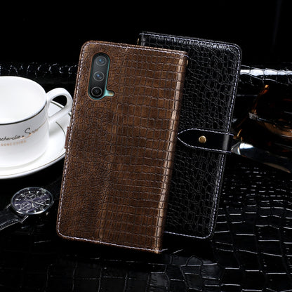For OnePlus Nord CE 5G idewei Crocodile Texture Horizontal Flip Leather Case with Holder & Card Slots & Wallet(Dark Blue) - OnePlus Cases by idewei | Online Shopping UK | buy2fix