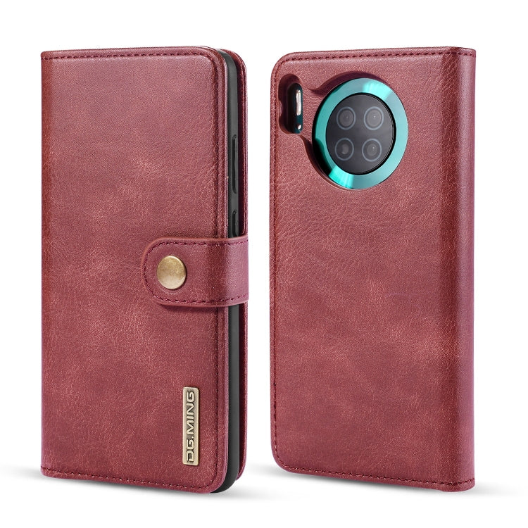 For Huawei Mate 30 DG.MING Crazy Horse Texture Flip Detachable Magnetic Leather Case with Holder & Card Slots & Wallet(Red) - Huawei Cases by DG.MING | Online Shopping UK | buy2fix