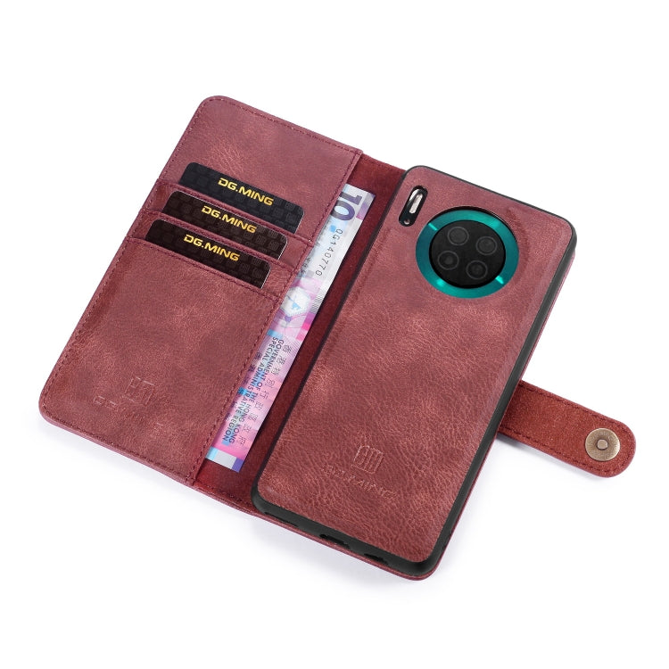 For Huawei Mate 30 DG.MING Crazy Horse Texture Flip Detachable Magnetic Leather Case with Holder & Card Slots & Wallet(Red) - Huawei Cases by DG.MING | Online Shopping UK | buy2fix