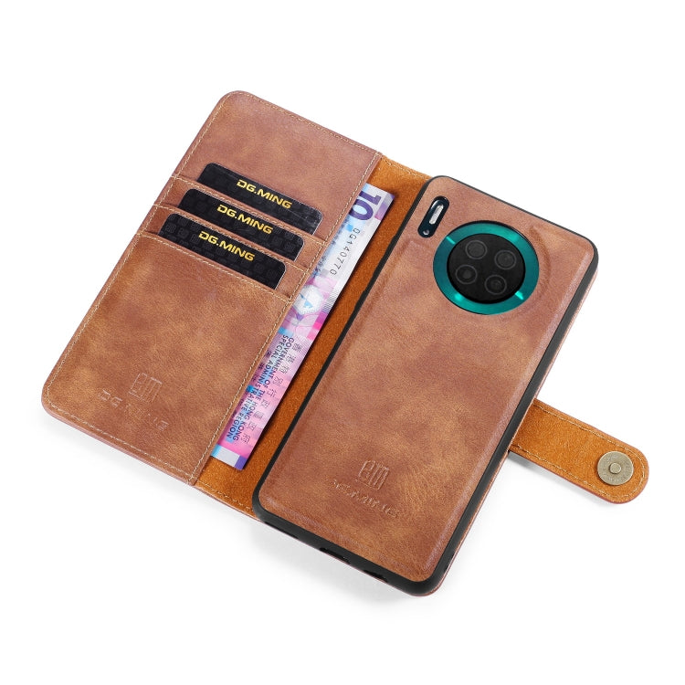 For Huawei Mate 30 DG.MING Crazy Horse Texture Flip Detachable Magnetic Leather Case with Holder & Card Slots & Wallet(Brown) - Huawei Cases by DG.MING | Online Shopping UK | buy2fix
