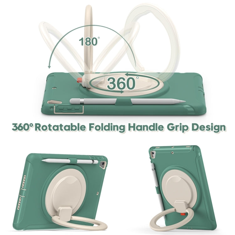 Shockproof  Silicone + PC Protective Case with 360 Degree Rotation Foldable Handle Grip Holder & Pen Slot For iPad 9.7 2018 / 2017 / Air 2 / Pro 9.7(Emmerald Green) - iPad 9.7 (2018) & (2017) Cases by buy2fix | Online Shopping UK | buy2fix