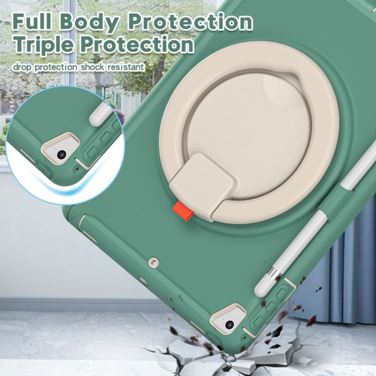 Shockproof  Silicone + PC Protective Case with 360 Degree Rotation Foldable Handle Grip Holder & Pen Slot For iPad 9.7 2018 / 2017 / Air 2 / Pro 9.7(Emmerald Green) - iPad 9.7 (2018) & (2017) Cases by buy2fix | Online Shopping UK | buy2fix