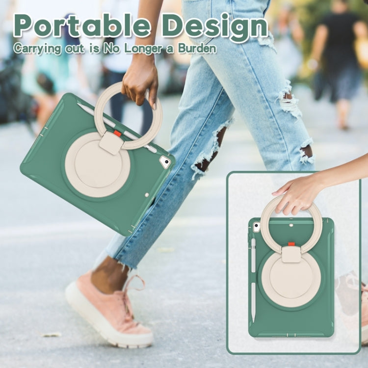 Shockproof  Silicone + PC Protective Case with 360 Degree Rotation Foldable Handle Grip Holder & Pen Slot For iPad 9.7 2018 / 2017 / Air 2 / Pro 9.7(Emmerald Green) - iPad 9.7 (2018) & (2017) Cases by buy2fix | Online Shopping UK | buy2fix