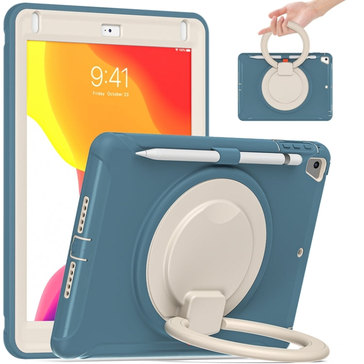 Shocproof TPU + PC Protective Case with 360 Degree Rotation Foldable Handle Grip Holder & Pen Slot For iPad 9.7 2018 / 2017 / Air 2 / Pro 9.7(Cornflower Blue) - iPad 9.7 (2018) & (2017) Cases by buy2fix | Online Shopping UK | buy2fix