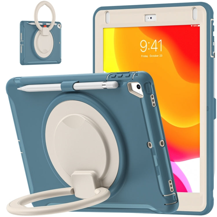 Shocproof TPU + PC Protective Case with 360 Degree Rotation Foldable Handle Grip Holder & Pen Slot For iPad 9.7 2018 / 2017 / Air 2 / Pro 9.7(Cornflower Blue) - iPad 9.7 (2018) & (2017) Cases by buy2fix | Online Shopping UK | buy2fix