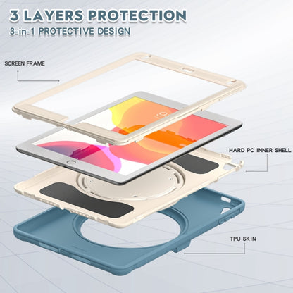 Shocproof TPU + PC Protective Case with 360 Degree Rotation Foldable Handle Grip Holder & Pen Slot For iPad 9.7 2018 / 2017 / Air 2 / Pro 9.7(Cornflower Blue) - iPad 9.7 (2018) & (2017) Cases by buy2fix | Online Shopping UK | buy2fix