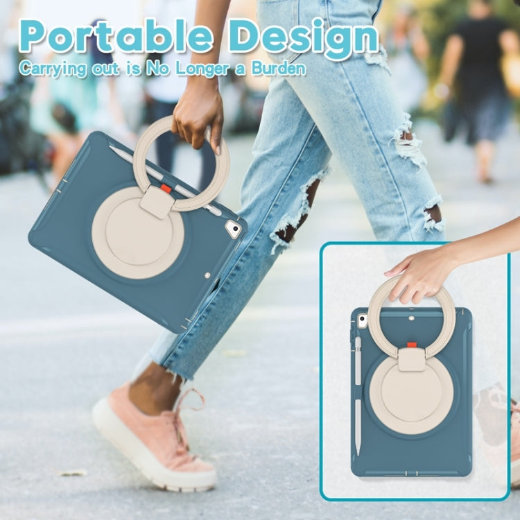 Shocproof TPU + PC Protective Case with 360 Degree Rotation Foldable Handle Grip Holder & Pen Slot For iPad 9.7 2018 / 2017 / Air 2 / Pro 9.7(Cornflower Blue) - iPad 9.7 (2018) & (2017) Cases by buy2fix | Online Shopping UK | buy2fix