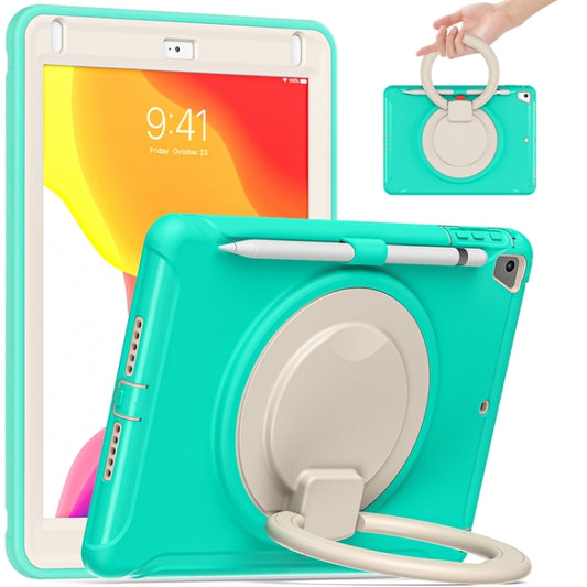 Shockproof  TPU + PC Protective Case with 360 Degree Rotation Foldable Handle Grip Holder & Pen Slot For iPad 9.7 2018 / 2017 / Air 2 / Pro 9.7(Mint Green) - iPad 9.7 (2018) & (2017) Cases by buy2fix | Online Shopping UK | buy2fix