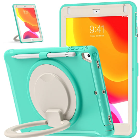 Shockproof  TPU + PC Protective Case with 360 Degree Rotation Foldable Handle Grip Holder & Pen Slot For iPad 9.7 2018 / 2017 / Air 2 / Pro 9.7(Mint Green) - iPad 9.7 (2018) & (2017) Cases by buy2fix | Online Shopping UK | buy2fix