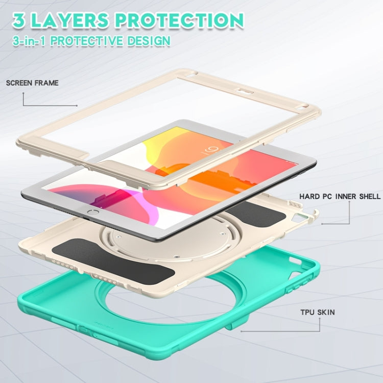 Shockproof  TPU + PC Protective Case with 360 Degree Rotation Foldable Handle Grip Holder & Pen Slot For iPad 9.7 2018 / 2017 / Air 2 / Pro 9.7(Mint Green) - iPad 9.7 (2018) & (2017) Cases by buy2fix | Online Shopping UK | buy2fix