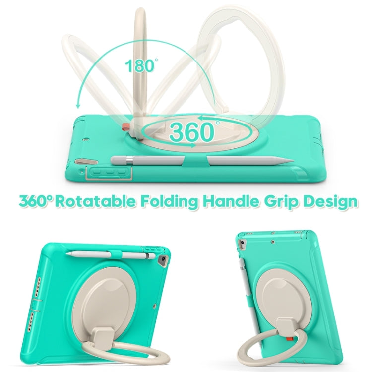 Shockproof  TPU + PC Protective Case with 360 Degree Rotation Foldable Handle Grip Holder & Pen Slot For iPad 9.7 2018 / 2017 / Air 2 / Pro 9.7(Mint Green) - iPad 9.7 (2018) & (2017) Cases by buy2fix | Online Shopping UK | buy2fix