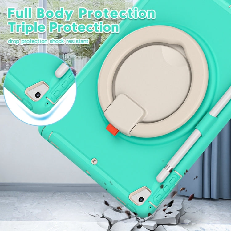 Shockproof  TPU + PC Protective Case with 360 Degree Rotation Foldable Handle Grip Holder & Pen Slot For iPad 9.7 2018 / 2017 / Air 2 / Pro 9.7(Mint Green) - iPad 9.7 (2018) & (2017) Cases by buy2fix | Online Shopping UK | buy2fix