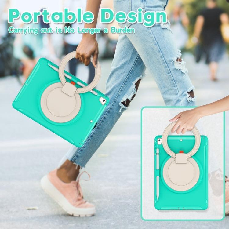 Shockproof  TPU + PC Protective Case with 360 Degree Rotation Foldable Handle Grip Holder & Pen Slot For iPad 9.7 2018 / 2017 / Air 2 / Pro 9.7(Mint Green) - iPad 9.7 (2018) & (2017) Cases by buy2fix | Online Shopping UK | buy2fix