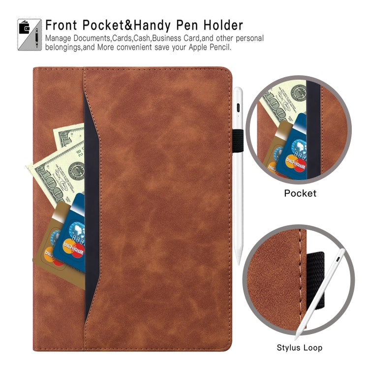 For Samsung Galaxy Tab S8 / Galaxy Tab S7 2020 SM-T870 / SM-T875 Business Shockproof Horizontal Flip Leather Case with Holder & Card Slots & Photo Frame & Pen Slot & Sleep / Wake-up Function(Brown) by buy2fix