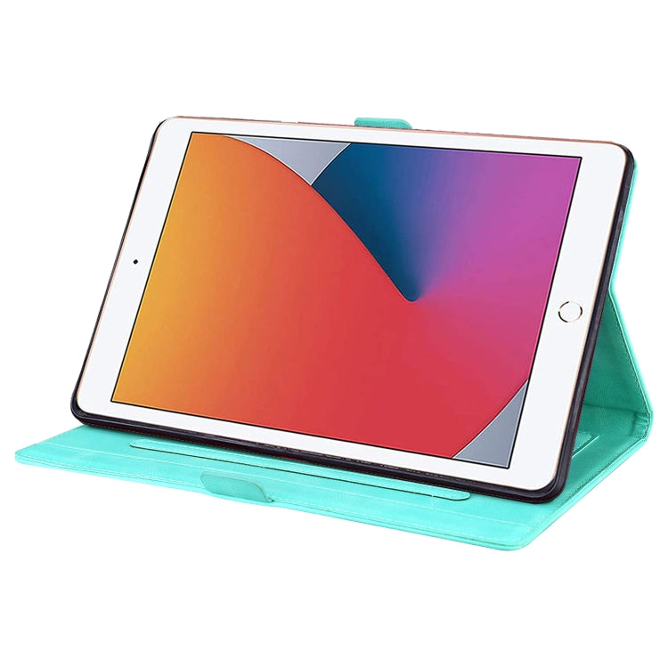 Love Butterfly Pattern Horizontal Flip Leather Case with Holder & Sleep / Wake-up Function For iPad 9.7 (2017) (2018) / Air 2 Pro(Green) - iPad 9.7 (2018) & (2017) Cases by buy2fix | Online Shopping UK | buy2fix