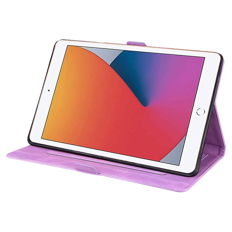 Love Butterfly Pattern For iPad 10.2 2021 / 2020 / 2019 Horizontal Flip Leather Case with Holder & Sleep / Wake-up Function / Air (2019) / 10.2 (2020)(Purple) - iPad 10.2 Cases by buy2fix | Online Shopping UK | buy2fix