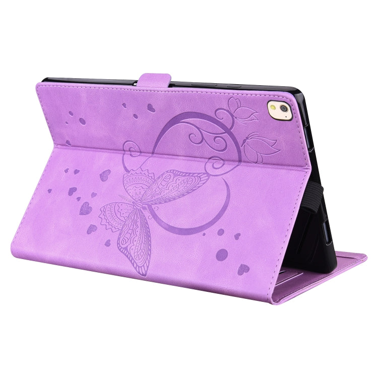 Love Butterfly Pattern For iPad 10.2 2021 / 2020 / 2019 Horizontal Flip Leather Case with Holder & Sleep / Wake-up Function / Air (2019) / 10.2 (2020)(Purple) - iPad 10.2 Cases by buy2fix | Online Shopping UK | buy2fix