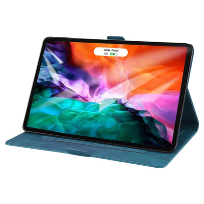 For iPad Pro 12.9 (2020) / (2021) Love Butterfly Pattern Horizontal Flip Leather Tablet Case with Holder & Sleep / Wake-up Function(Blue) - iPad Pro 12.9 (2020) Cases by buy2fix | Online Shopping UK | buy2fix