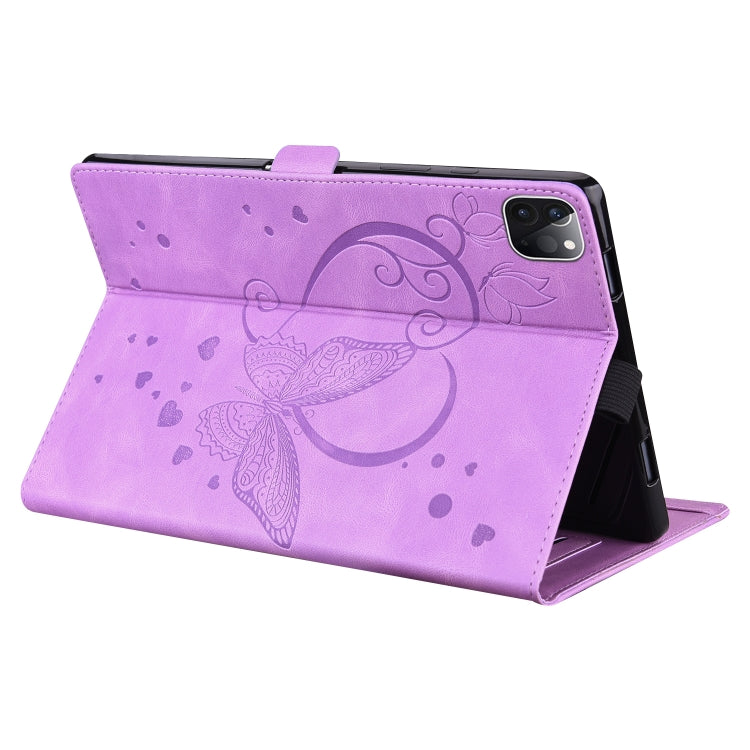 For iPad Pro 11 2022 / 2021 / 2018 / Air 2020 10.9 Love Butterfly Pattern Horizontal Flip Leather Tablet Case with Holder & Sleep / Wake-up Function(Purple) - iPad Pro 11 (2022/2021) Cases by buy2fix | Online Shopping UK | buy2fix